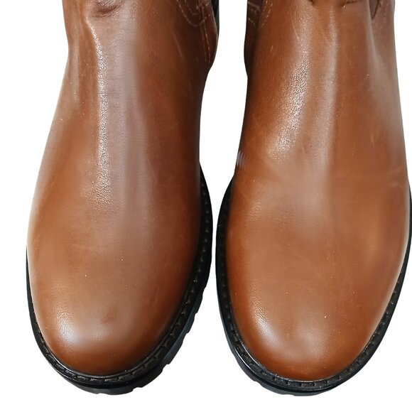 Ralph Lauren Everly Leather Riding Boots Saddle Brown Women s 8.5 - Picture 6 of 6